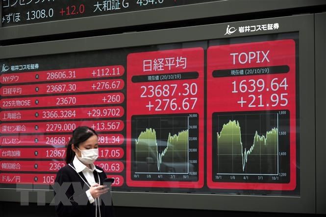 Số cổ phiếu giảm giá nhiều hơn số cổ phiếu tăng giá trên Sở giao dịch chứng khoán Tokyo